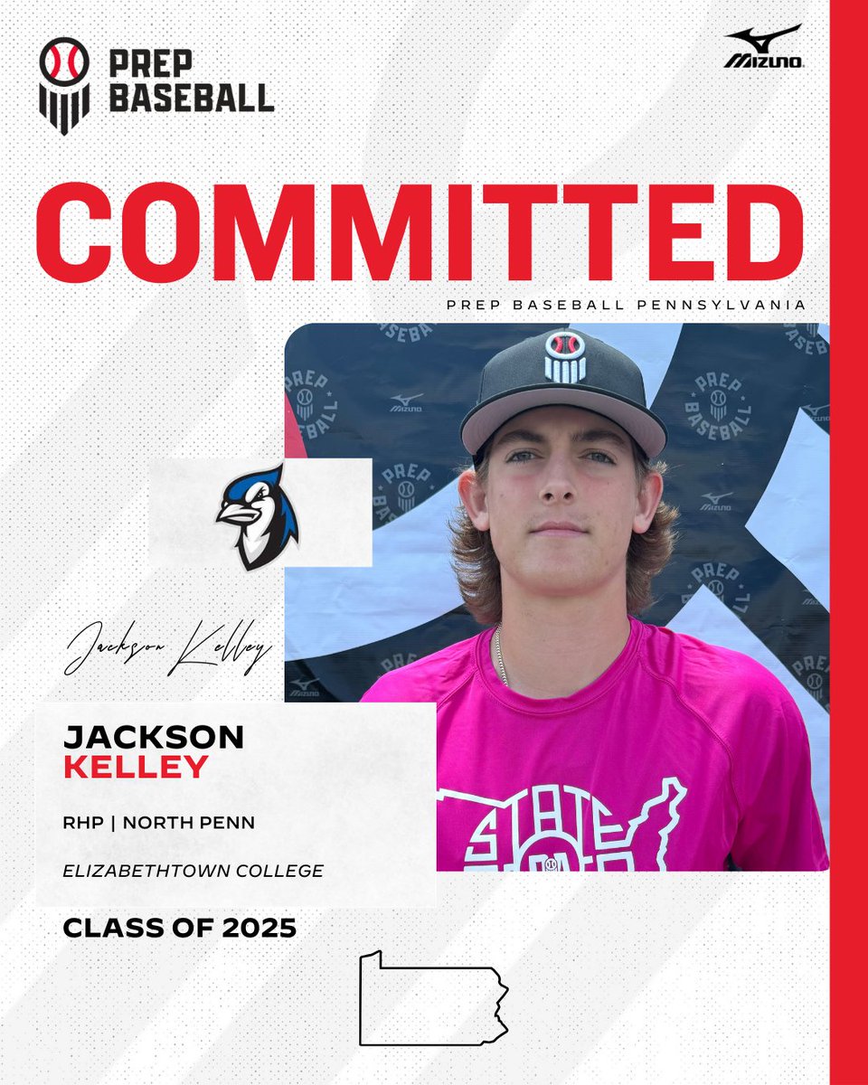 PrepBaseballPA's tweet photo. 🚨Commitment Watch🚨

2025 RHP Jackson Kelley (North Penn) has committed to Elizabethtown College #congrats

👤 https://t.co/3AgR1Mfgud
❗2024 PA State Games❗ 

@jacksonkelley_4 | @BlueJaysBASE | #committed https://t.co/EN3HndnzZY