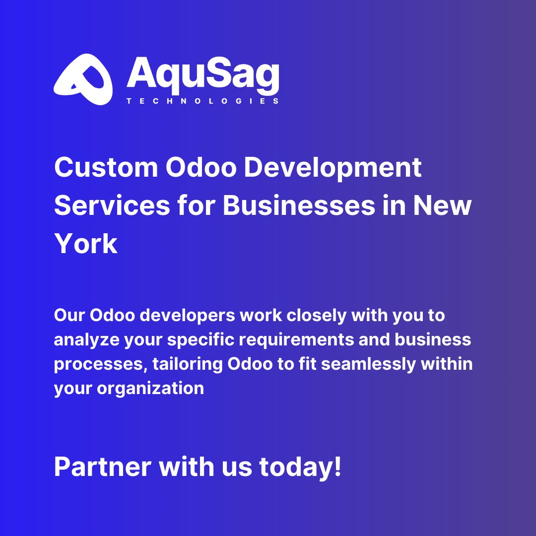 aqusag's tweet image. Custom Odoo Development Services for Businesses in New York

 At AquSag Technologies, our best Odoo developers in New York deliver custom ERP solutions to streamline your operations and boost efficiency. 🔧✨

aqusag.com/odoo-developer…

#OdooDevelopers