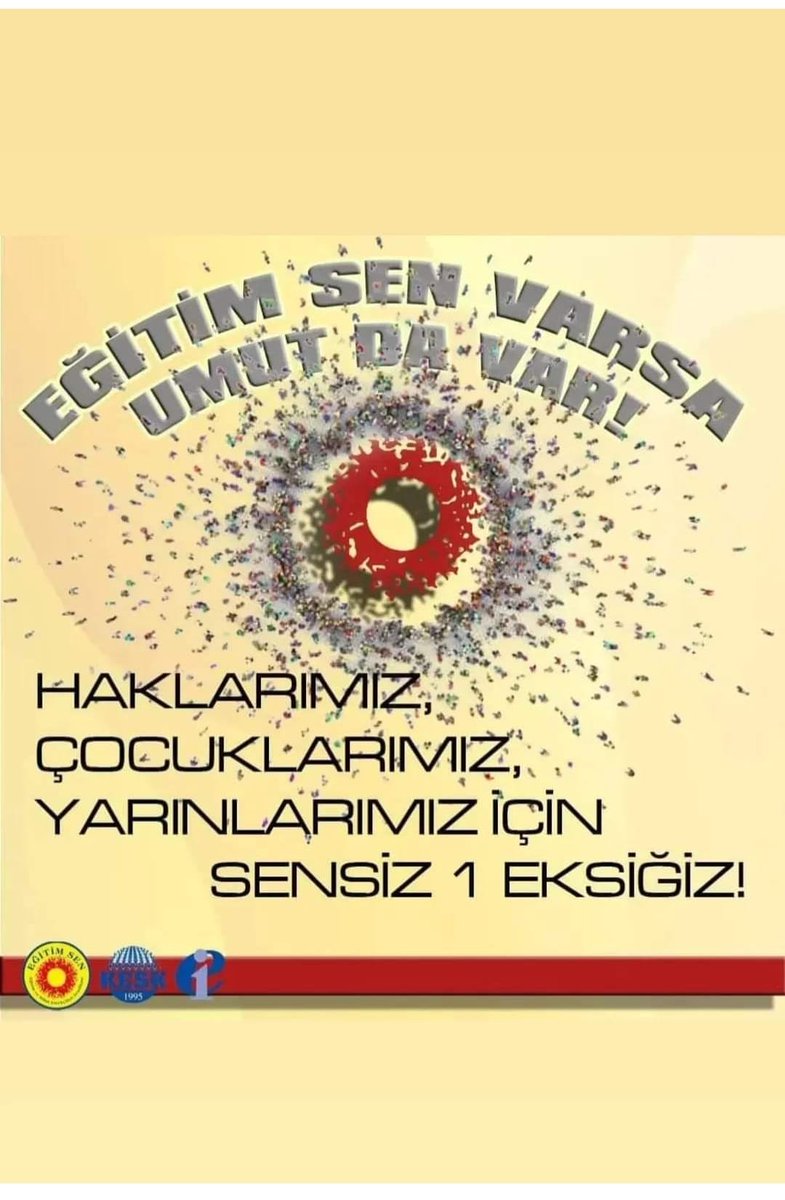 GELİN EĞİTİM SEN’DE ÖRGÜTLENELİM!
Umut sende
Umut bizde
Umut EĞİTİM SEN’ de 
#eğitimsen #kesk