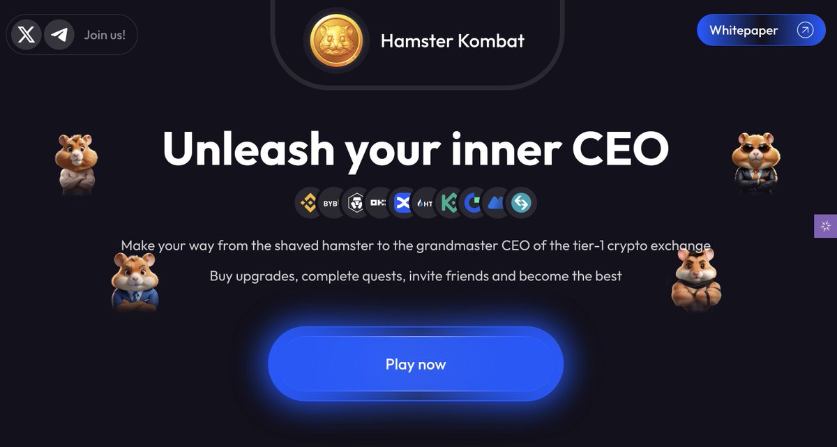 lubi366's tweet photo. 初步来认识下币安Launchpool第58期项目 - Hamster Kombat (HMSTR)，它是一个什么样的项目？

一句话介绍：一款基于 Telegram 小程序平台构建的加密货币交易所 CEO 模拟器 P2E 游戏。

一、项目概述
Hamster Kombat @hamster_kombat 是一款基于区块链技术的游戏项目，核心玩法是一款加密货币交易所CEO模拟器。玩家通过完成任务、升级个人资料、邀请好友等方式提升收益，同时可以通过游戏内的推荐系统进一步扩大收入来源。该项目通过其独特的游戏机制和广泛的社区参与，迅速积累了大量用户。
Hamster Kombat的核心代币是$HMSTR，玩家在游戏内可以通过赚取、交易该代币来进行角色升级、参与限时活动、解锁稀有物品等。该代币不仅用于游戏内的交易，也在平台的经济体系中起着重要作用。

二、项目优势
1. 创新的游戏机制与代币经济
- 玩赚模式（Play-to-Earn）：通过游戏活动，玩家能够赚取$HMSTR代币，并用于解锁更高等级的游戏内容和参与限时活动，增加了玩家的持续参与度。
- NFT与加密奖励：游戏中引入NFT机制，玩家可以真正拥有、交易或出售他们的数字藏品，增强了游戏的收藏和交易价值。

2. 强大的用户增长与社区支持
- 用户基数：Hamster Kombat自2024年3月上线以来，短时间内吸引了全球数百万玩家，目前活跃用户已达5000万，且通过社交平台的传播，项目目标在未来达到10亿用户规模。
- 推荐系统与社交互动：玩家可以通过推荐好友加入游戏，获得额外奖励。同时，Hamster Kombat通过Squad机制吸引用户组建团队，促进了游戏内的社交互动和社区参与。

3. 代币分配
- 空投和代币分发：Hamster Kombat正计划进行历史上最大规模的加密货币空投活动，超过70%的代币将用于空投和社区奖励，这将极大促进项目的知名度和用户获取。

三、面临的挑战
1. Web3技术的复杂性：Web3技术对于许多普通用户来说较为复杂，Hamster Kombat面临的挑战是如何优化用户体验，减少新用户进入Web3的障碍。
2. 用户留存和竞争压力：尽管游戏吸引了大量用户，但如何保持长期用户的活跃度和留存率，特别是在日益激烈的加密游戏领域，是未来需要关注的重点。

HMSTR 有自身的优势也有一些需要面临的挑战，我们客观的对它进行一个总结：

Hamster Kombat 通过创新的游戏模式、强大的社区支持和加密经济体系，迅速成长为Web3领域的一颗新星。未来，随着代币空投、更多游戏内容和社区活动的推出，Hamster Kombat有望进一步扩大其影响力。项目需在优化用户体验、增强留存率方面继续努力，确保其在激烈的市场竞争中保持领先地位。

项目本身被币安选中，那我们就尽情的去享受挖矿吧👇本期 Launchpool 的具体详情

项目代币概括：
代币名称：Hamster Kombat (HMSTR)
代币现总供应量：100,000,000,000 HMSTR
Launchpool总量：3,000,000,000 HMSTR（代币总供应量的3%）

你可以在2024年09月23日08:00（东八区时间）后在 Launchpool网站 将BNB、FDUSD投入到HMSTR奖励池中获得HMSTR奖励，HMSTR活动时长共计3天。

挖矿时间不长，还有一个超级赚币机会🪂 #binance

新老用户都可以快速参与👉：https://t.co/VKXLs067B1