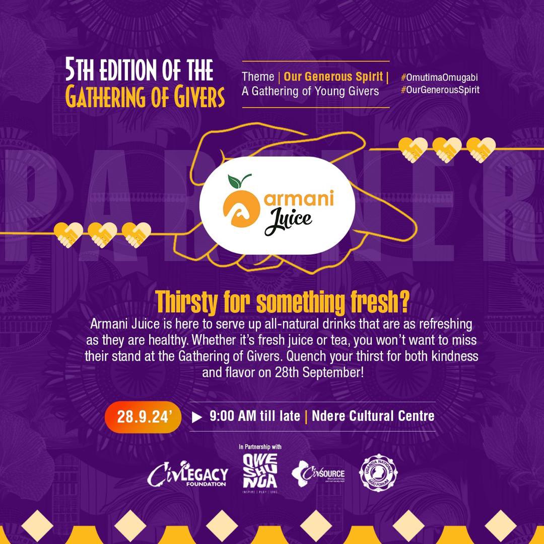 QWESHUNGA (@qweshunga) on Twitter photo Food & drinks sorted!
Thanks to <a href="/u_refreshments/">Urban refreshments</a> and Armani Juice. #GatheringOfGivers
#OurGenerousSpirit Food & drinks sorted!
Thanks to <a href="/u_refreshments/">Urban refreshments</a> and Armani Juice. #GatheringOfGivers
#OurGenerousSpirit
