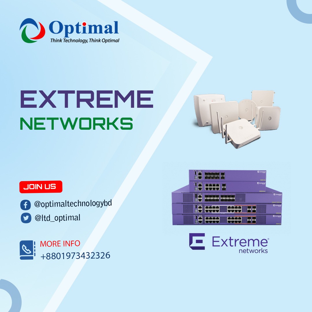 optimaltechbd's tweet image. Unlock unmatched connectivity with Extreme Network Solutions from Optimal Technology Private Limited! 🚀🌐 Elevate your network performance with cutting-edge technology for seamless communication and innovation.

#ExtremeNetworks #NetworkSolutions #optimaltechnologyprivatelimited