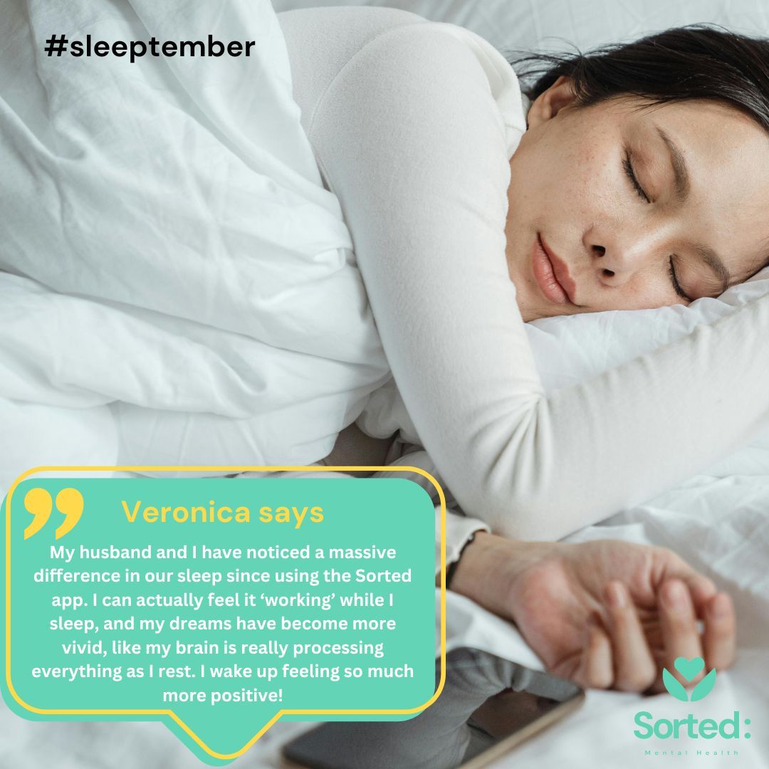 Veronica discovered the Sorted app seven years ago and has been recommending it ever since! 🌟 She noticed that her sleep transformed, leading to more vivid dreams and a more positive outlook each morning. Join her this #Sleeptember and experience the benefits for yourself! 💤✨