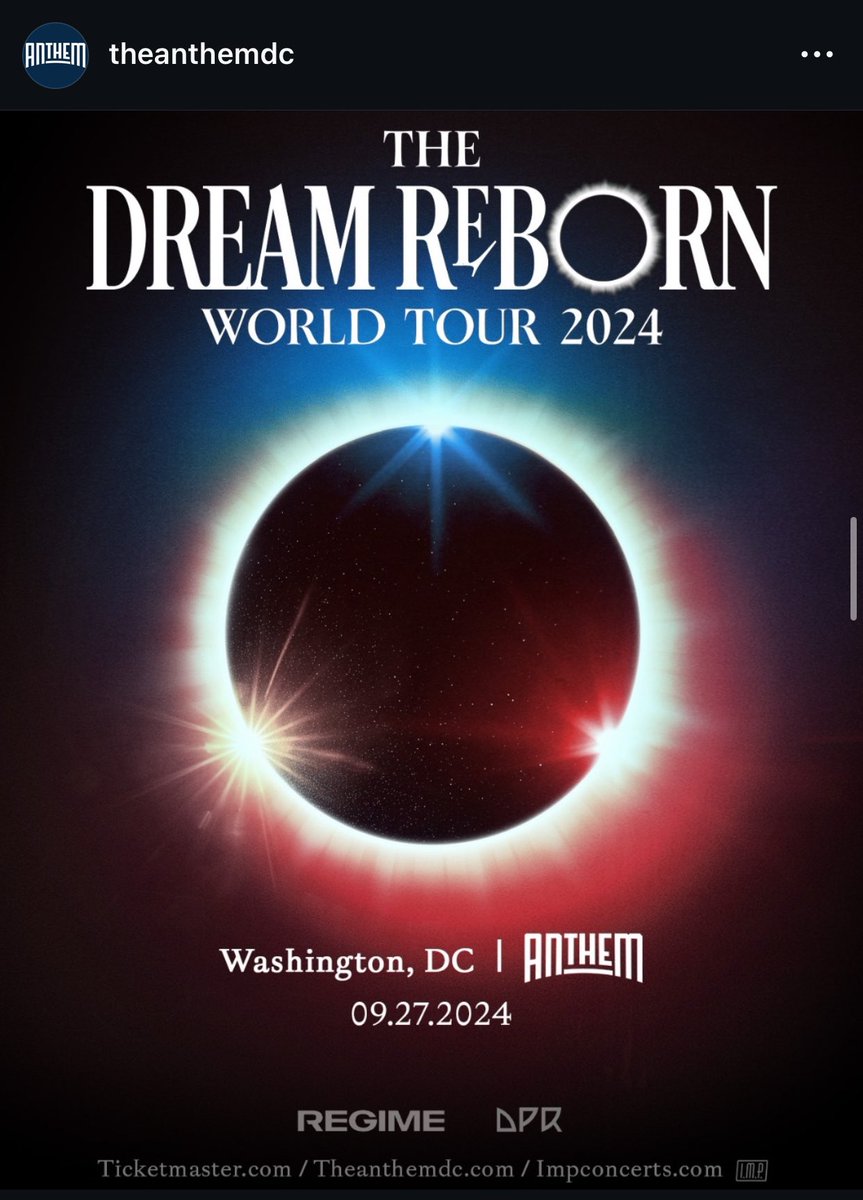 ❓#DreamRebornTour Concert

📍 The Anthem - Washington, DC
🔗 hive.co/l/DPRanthem
📆 Sept 27 (Fri) 2024

#DPR #DPRCream #DPRIan #DPRArtic #dprtour #DPRWORLDTOUR #dreamer #dmvkpopevents