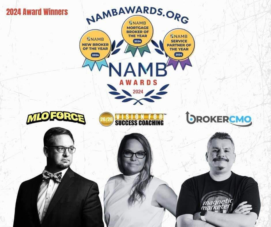 20_20_Vision_'s tweet image. 🏆 20/20 Vision for Success Coaching swept the National Association of Mortgage Brokers awards, winning for Education, Marketing, and Training! 

#2020visionforsuccess #brokercmo #mloforce