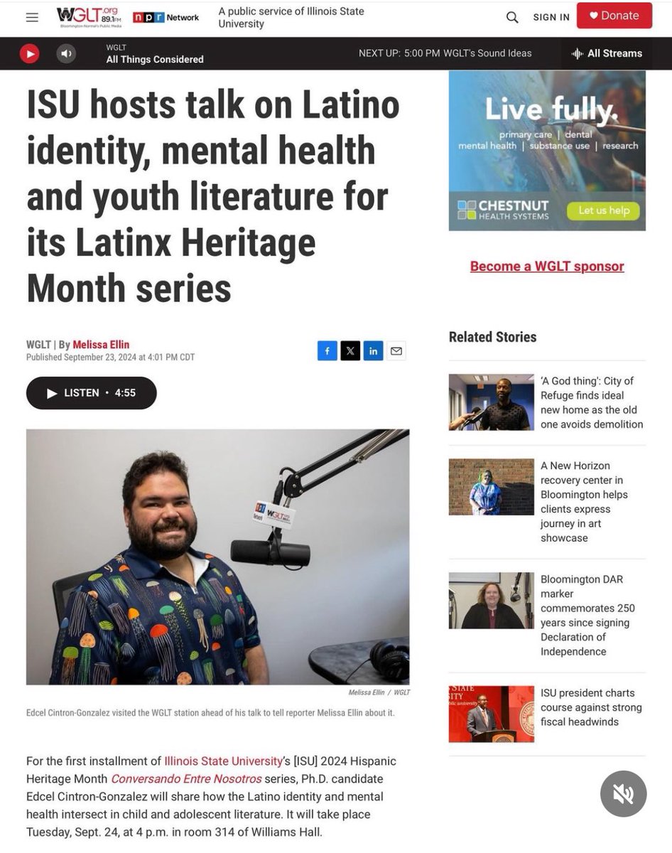Don’t let the rainy weather stop you from going to Edcel J Cintron Gonzalez’s (<a href="/Edcel_Pretzel/">Edcel Cintron 🇵🇷</a>) talk today! 

Conversando Entre Nosotros: Mi Mama, Mis Amistades, Mi Comunidad: The Representation of Mental Health Support in Latinx/e Youth Literature &amp; Culture
