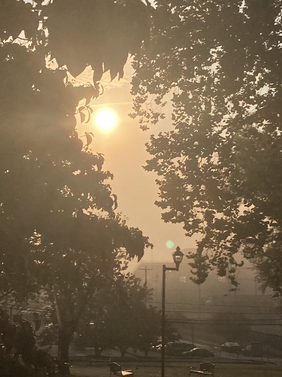 A muggy morning at the Newman.