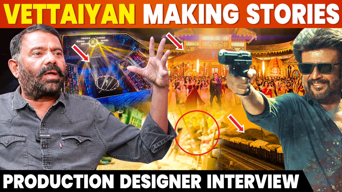 cineulagam's tweet photo. Manasilaayo Set Cameraman கொடுத்த Idea | Vettaiyan Making Stories | Production Designer Interview
▶ https://t.co/SAUlRMQdTQ
#Vettaiyan #Rajinikanth𓃵 #TJGnanavel #vettaiyanmaking #manasilayo #setwork #aniruth #manjuvarrier #AmitabhBachchan #FahadhFaasil #dheeran #cineulagam @Rahulprabahar