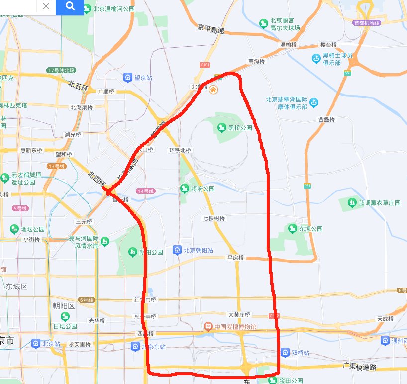 很长一段时间我们都住这圈里，兄弟们自行估算一下距离，在北京这么久了大家应该知道，顺义和房山更像两个互相免签的国家😂