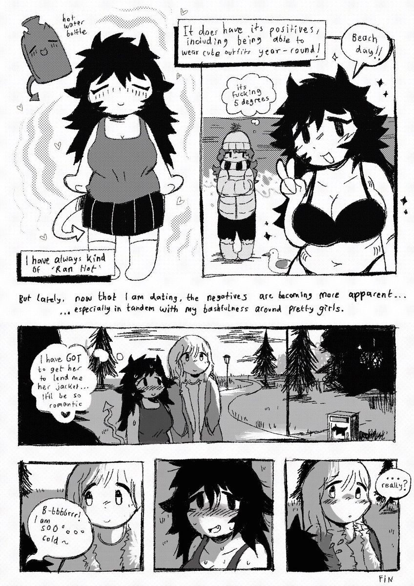 NessieMooo's tweet photo. new yuri with new characters (pretend this is an excerpt from a bigger comic) https://t.co/T78CGlSo6F