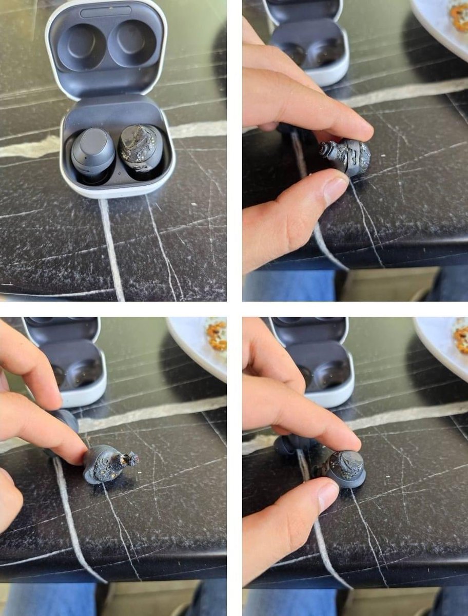 denetlecomtr's tweet photo. Samsung Earbuds FE marka kulaklık, genç bir kadının kulağında patlayarak kalıcı işitme kaybına neden oldu.

Samsung servisi ise kulaklığın patlamadığını, sadece deforme olduğunu tutanak altına aldı! https://t.co/LIFgB0ej28