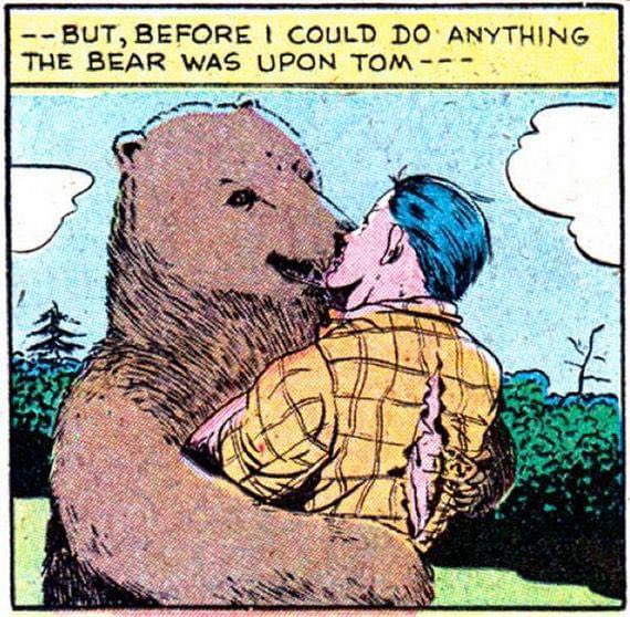 RealRoySchwartz's tweet photo. Out of context comic panel. Happy Tuesday!
#ilovecomics #comics #manvsbear https://t.co/5vct4EsO7z