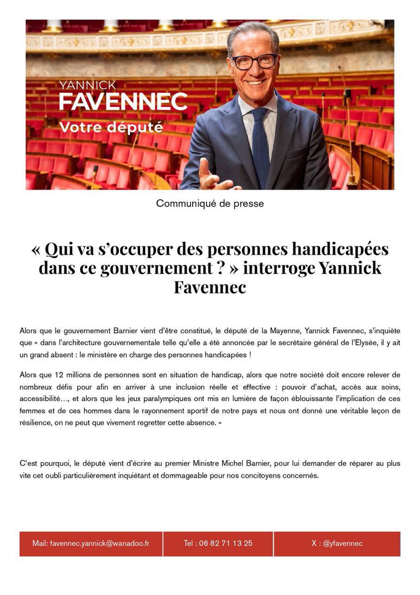 yfavennec's tweet photo. C’est cela «  l’héritage » des #JeuxOlympiques et #paralympiques  #Paris2024 ?????? @MichelBarnier @gouvernementFR @apfhandicap https://t.co/M2CDLsN2re