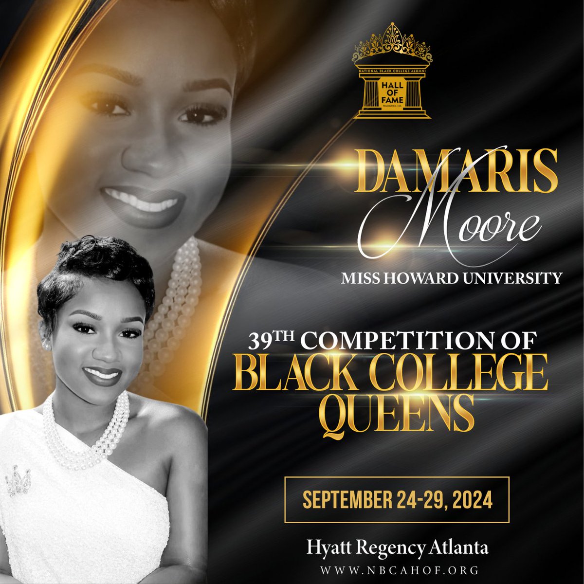 👑 Meet  Damaris Moore, the incredible Miss Howard University! 💙 As she competes in the 39th Competition of Black College Queens, let’s rally all the Bison spirit! 🦬 Send her your best wishes by dropping a 🔵⚪️ in the comments! 

#MissHowardUniversity #BisonPride