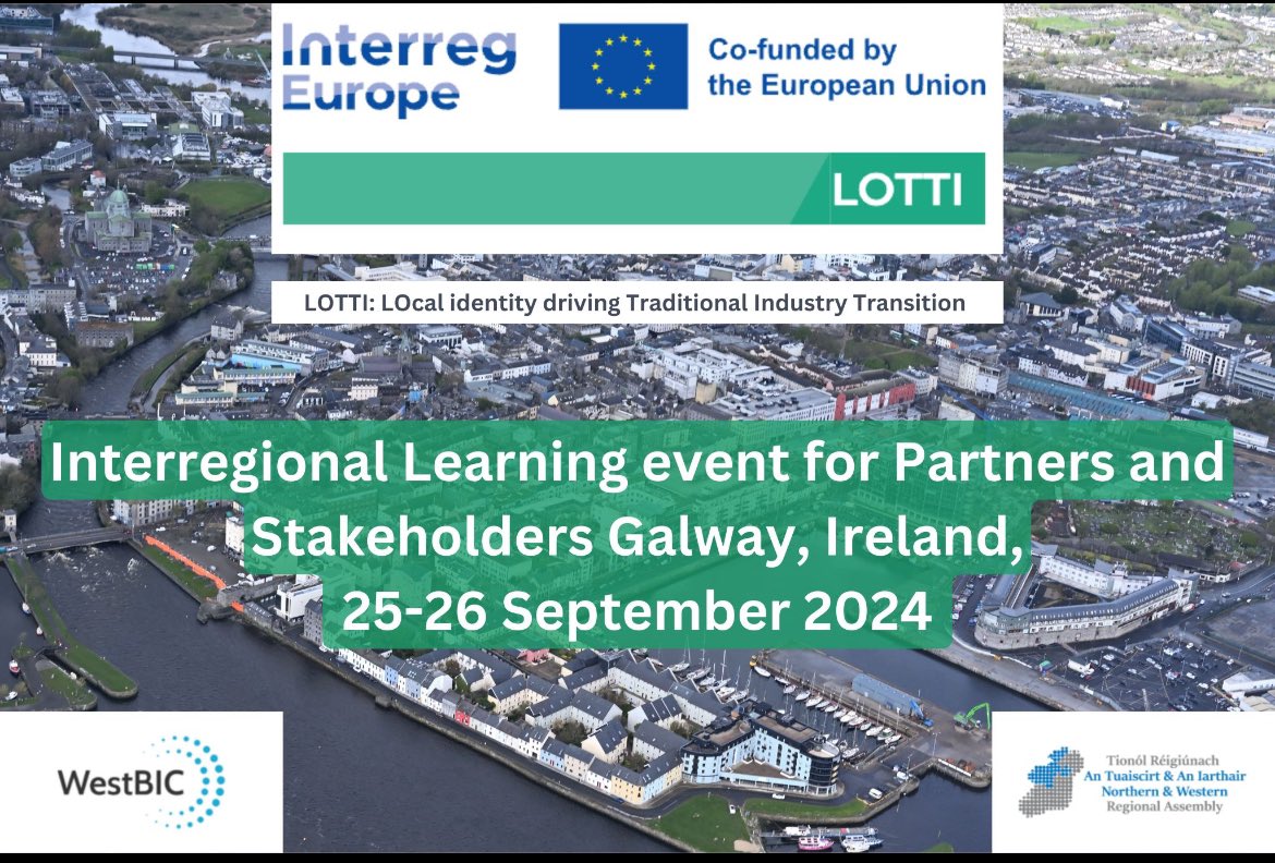 The moment we’ve been waiting for is here⏳

Tomorrow, LOTTI partners and stakeholders will meet in Galway for the 4th LOTTI Interregional Meeting (LIM4) on Sept 25-26! 🌍✨

Two days of discussions, workshops, and site visits.

#LOTTI #Interreg #Sustainability #Galway