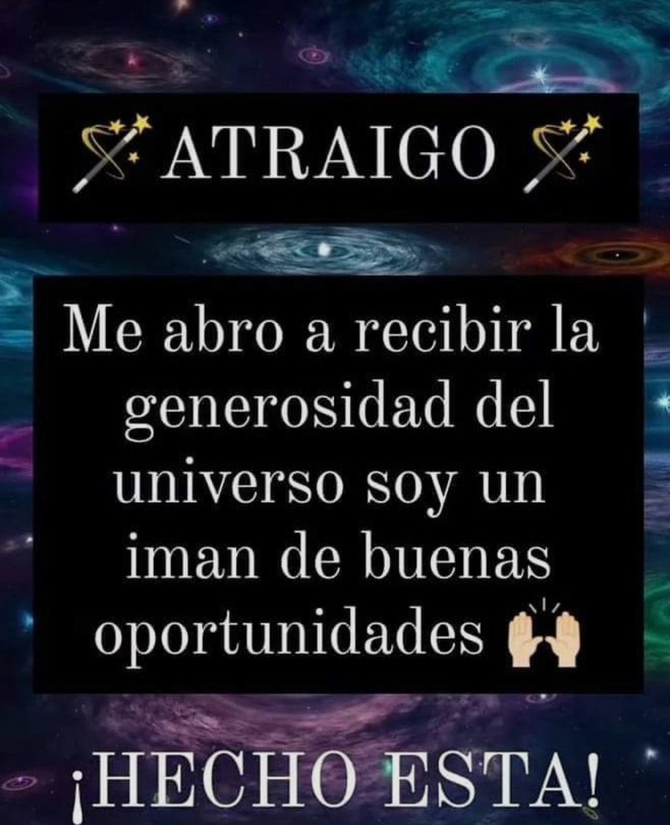 PiensaPositivoR's tweet photo. ✨🌟Vibro en Abundancia🌟✨

✨💰ATRAIGO💰✨

🙏💰Decreta: HECHO ESTÁ💰🙏 https://t.co/35P7xDfTHt