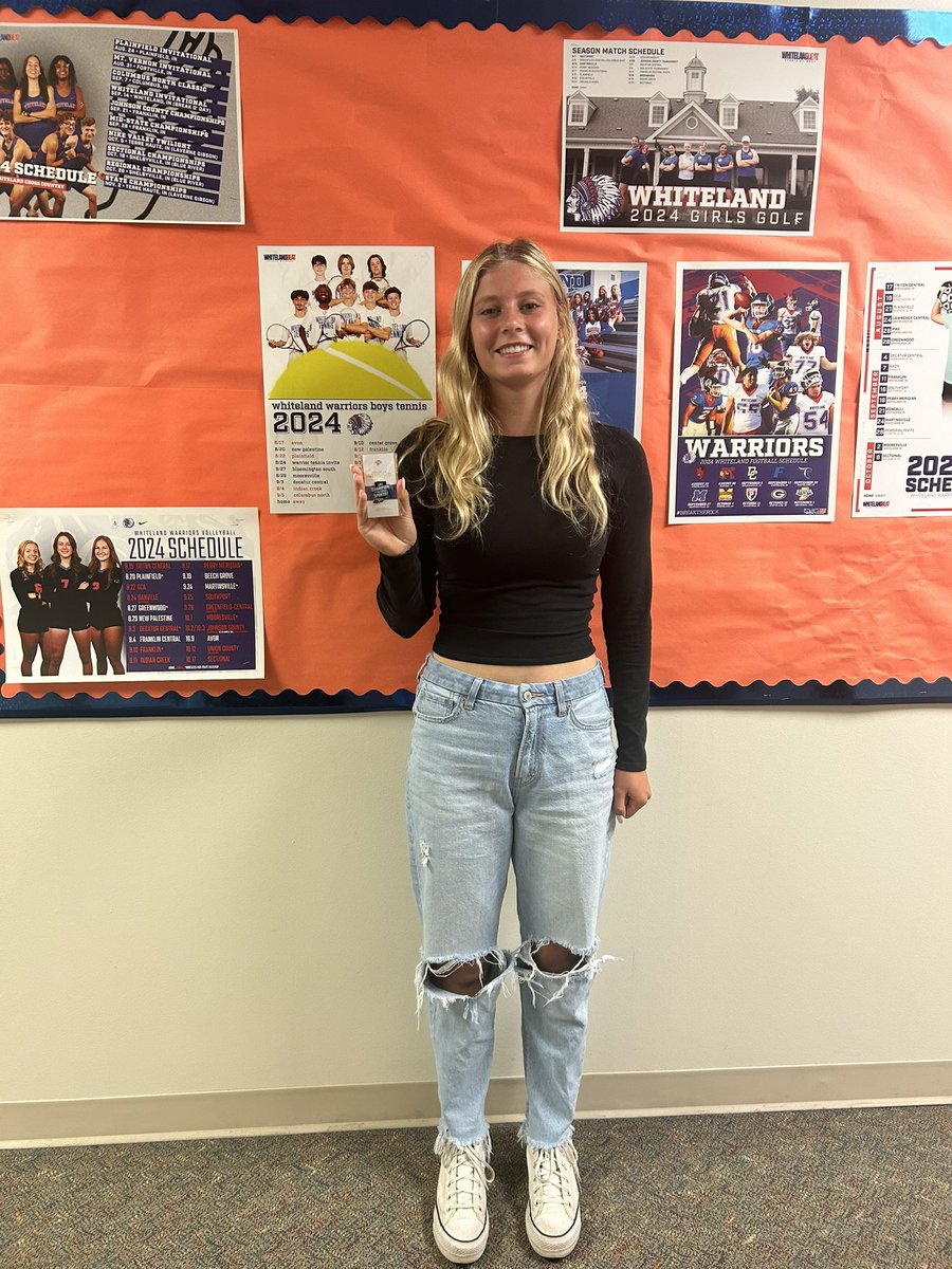 Big congratulations and thank you to <a href="/WhitelandGSocc/">Whiteland Girls Soccer</a> player, Alexa Lee on receiving an Exemplary Report from an official for her great attitude in Saturday’s soccer match vs Roncalli! <a href="/IHSAA1/">IHSAA</a> #FaceOfSportsmanship