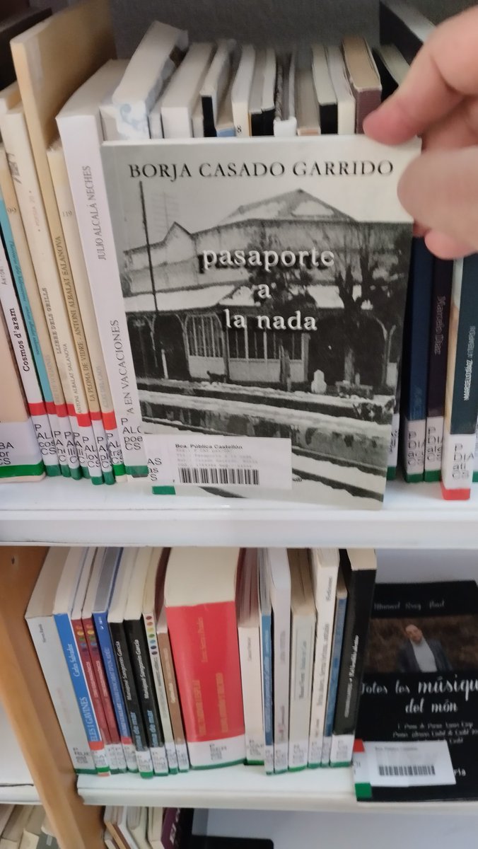 Volver tantos años después a la biblioteca de tu ciudad y comprobar qué ahí sigue tu pequeño granito de arena.

PASAPORTE A LA NADA.
#Poesia #Castellon #PoetasdeCastellon