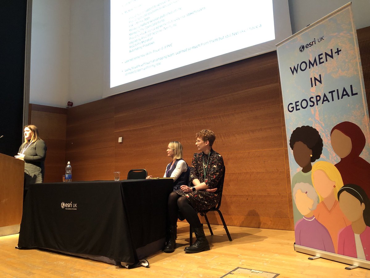 GIS4HE's tweet image. Lunch and listen at the #EsriUKSC in Perth with the Women+ in geospatial. Inspiring stories and hopefully some interesting conversations, led by @geogologue and Anne Robinson director of @Geo_EDINA