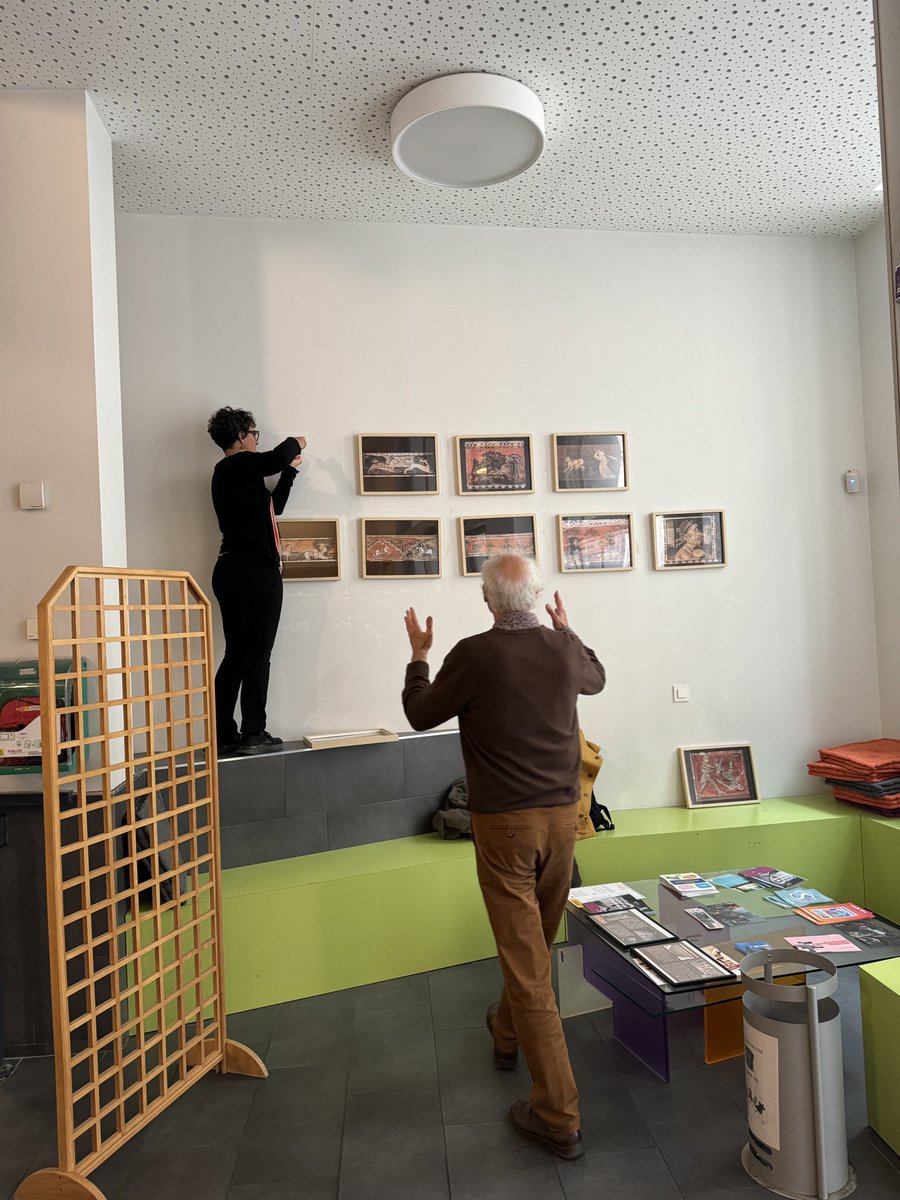 M_PerezSimon's tweet photo. On y est presque #exposition #plafondspeints. On vous attend pour le pot à 17.30 à la maison de la recherche @USN_Recherche @InstUnivFr @RCPPMassoc https://t.co/30teRWrfpk