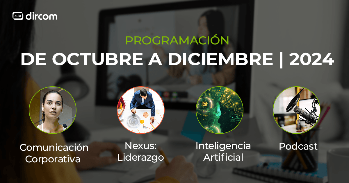 DircomSpain's tweet photo. 🚀 ¡Últimas formaciones del año en #AulaDircom!

Actualízate en #ComunicaciónCorporativa con el #PECCDircom, lidera con impacto con el nuevo #NEXUS junto a @CoachPalacios, diseña tu #Pódcast o domina las herramientas de #InteligenciaArtificial.

Más info➡️ https://t.co/VN2ZfbTS3N https://t.co/e13dYdVQ3s