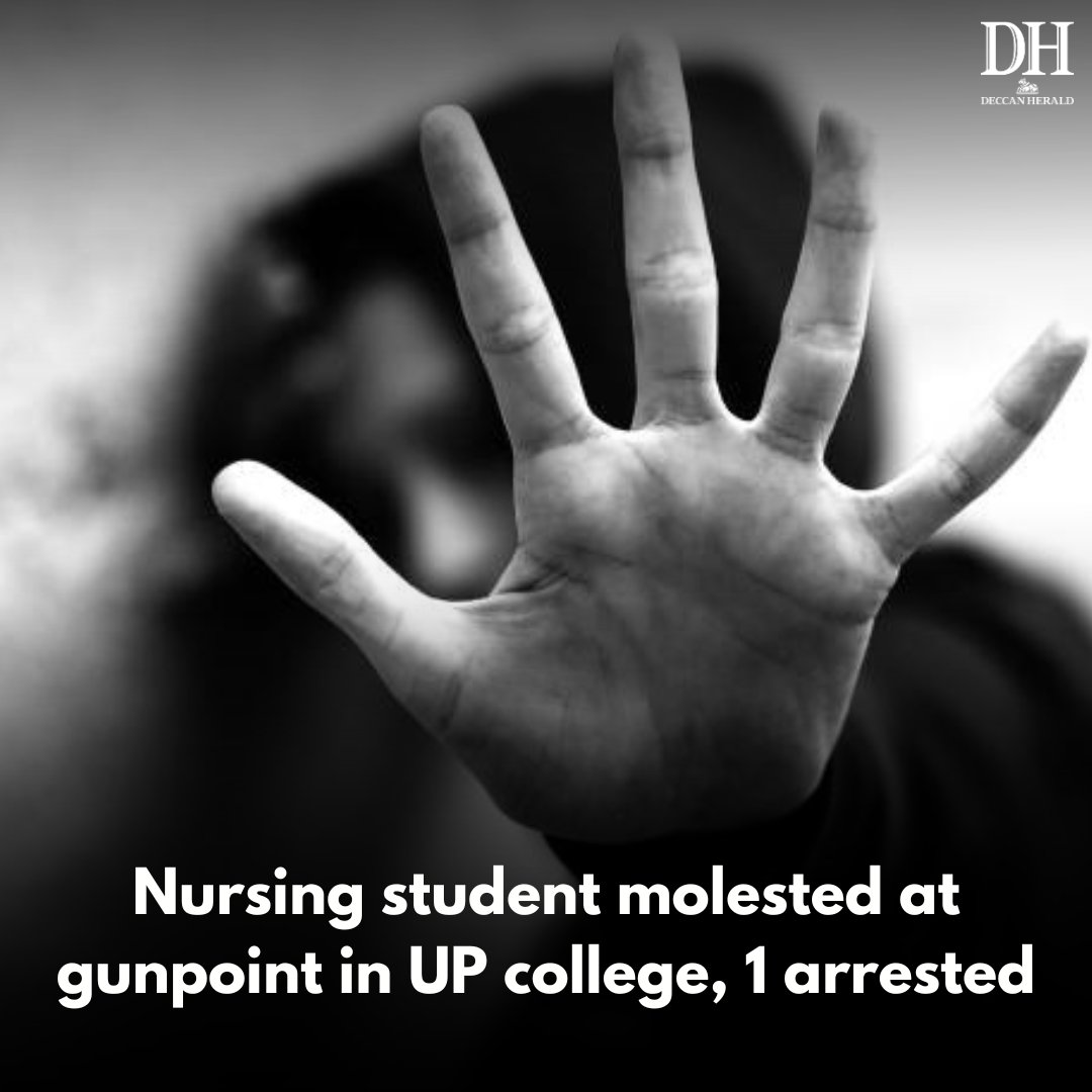 DeccanHerald's tweet image. A construction worker and his associate allegedly #molested a #nursing student at #gunpoint inside a #college here, police said on Tuesday.

ow.ly/b95650TuaQI