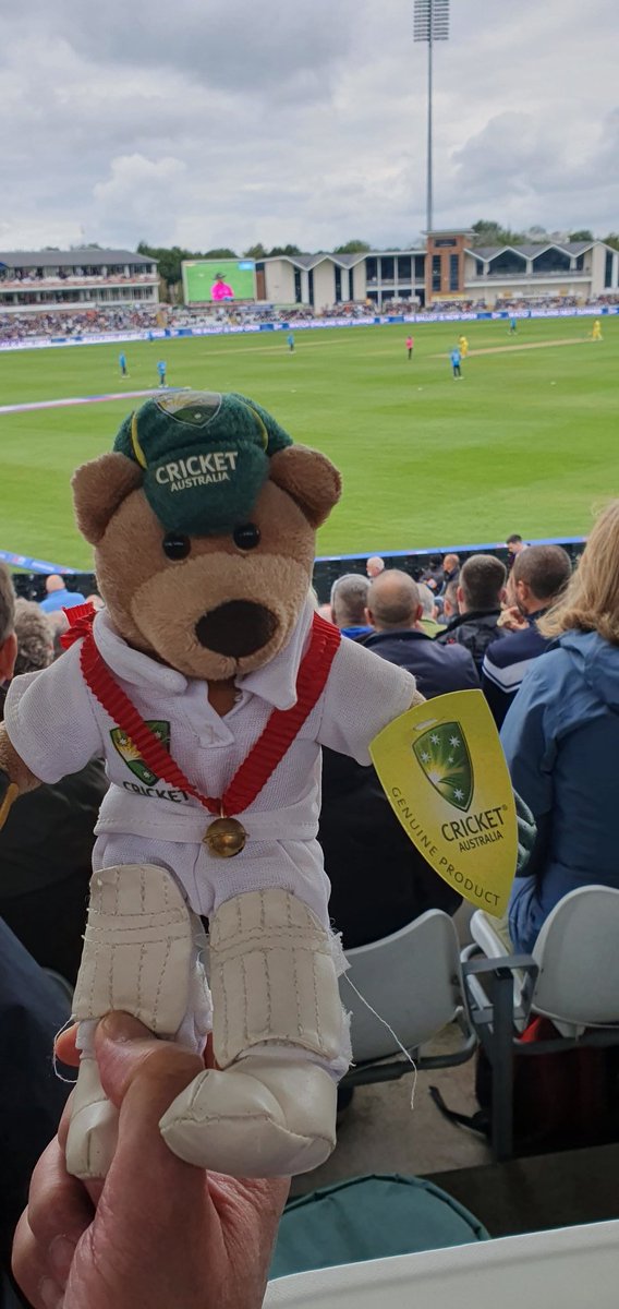 JMRJohnson's tweet photo. Staving off frostbite at the 3rd ODI at Chester-le-Street with my friend Boonie, block 4 row S seat 17. Matthew Potts took 2 wickets at the 2nd ODI #ENGVAUS https://t.co/bhAzIoQKCp