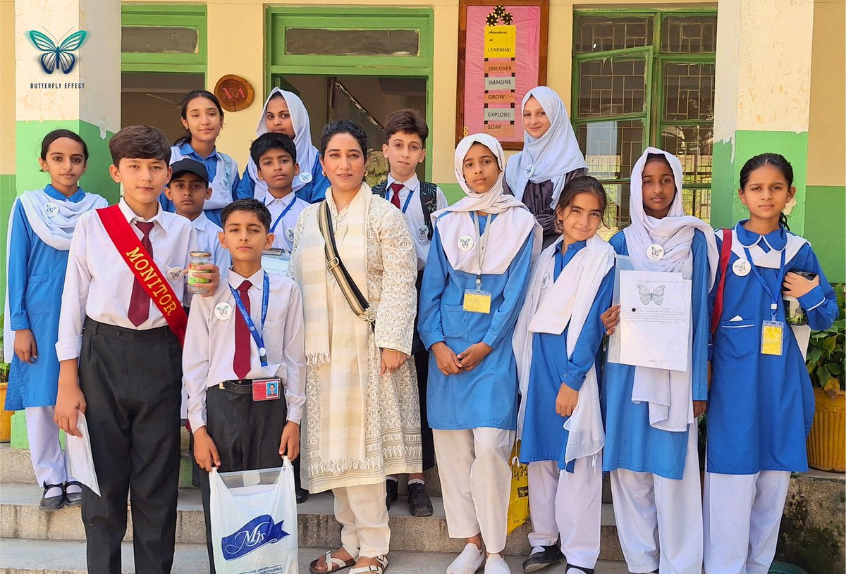 b_e_universe's tweet photo. Empowering young stewards! Launching Butterfly Effect Club at IMSG Islamabad, inspiring butterfly conservation &amp; advocacy! #ButterflyEffect #EducationForAll #FutureStewards https://t.co/XbSvYz5Bnq