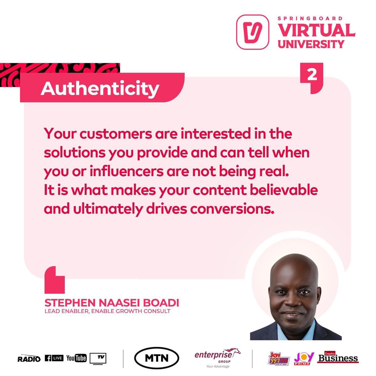 Naasei's tweet image. You can’t fake your way to success. #Springboard #VirtualUniversity