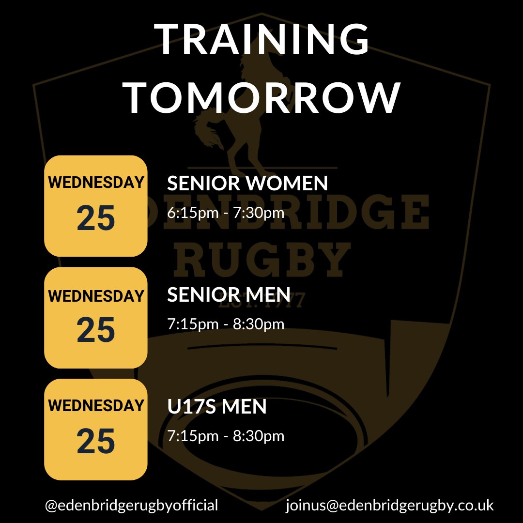 edenbridgerugby's tweet photo. Training every Wednesday, all abilities welcome 😊 We look forward to welcoming you to Edenbridge RFC.
#TrainingAndDevelopment #Training #somethingnewchallenge #ChallengeAccepted #challengeyourself #yesyoucan #physicalhealth #BeBetterEveryday #rugbyfamily #Rugbyskills https://t.co/TeOA2wFmY3