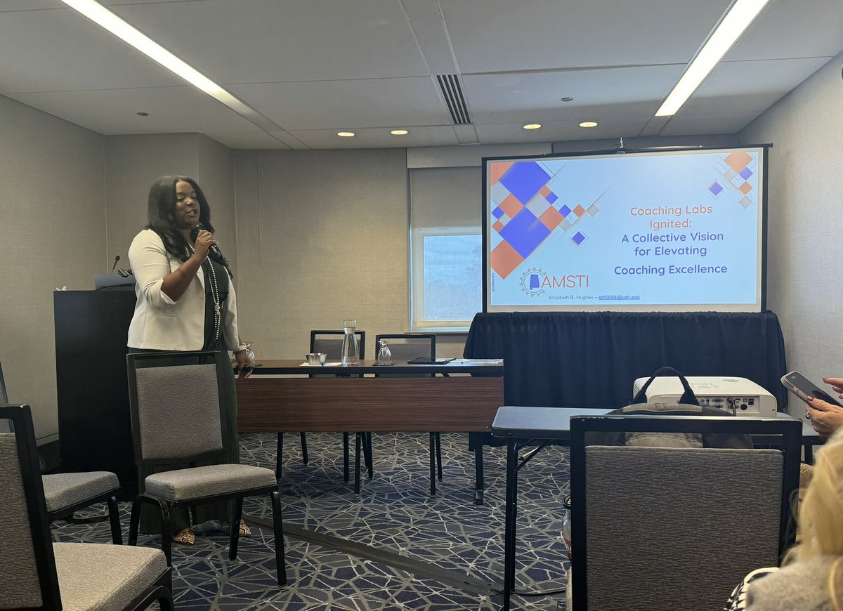 Our very on <a href="/LizHughes77/">Elizabeth Hughes</a> presented yesterday at #NCSM and was exceptional!!! Coach Labs Ignited! <a href="/AmstiUAH/">AMSTI-UAH</a>