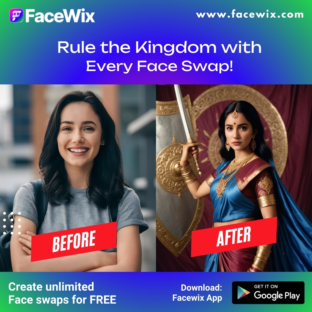 facewixofficial's tweet photo. ๐ Step into Royalty: Become a Queen with Facewix! ๐ซ๐ธ
๐ Ready to wear the crown? Click here:https://t.co/7WiUXzpShH
Ever imagined ruling your own kingdom? With Facewix.
#Facewix #FaceSwap #QueenForADay #RoyalTransformation #VideoMagic https://t.co/fjx5UoF4az