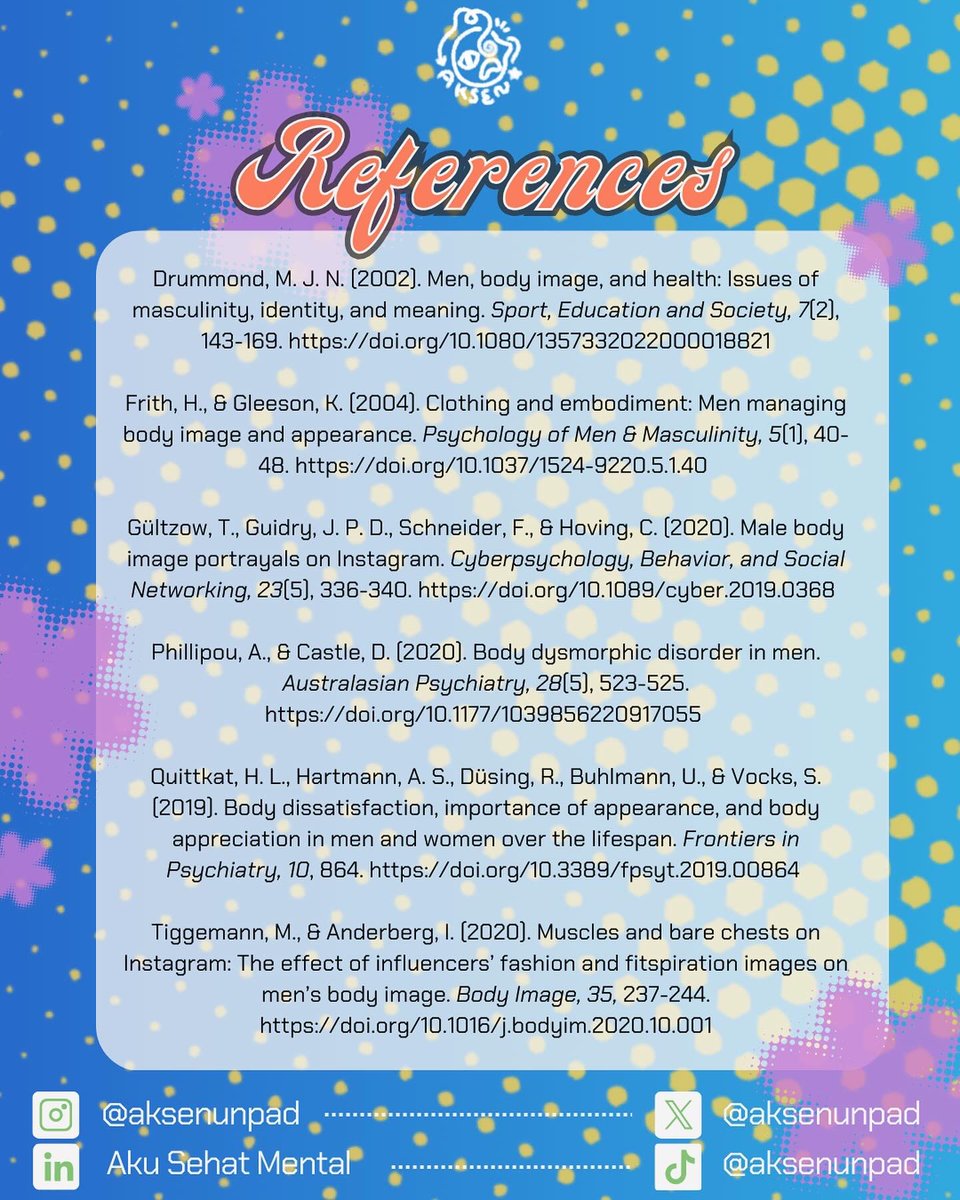 aksenunpad's tweet photo. Content Writer: Jorja Dara Effendi
Graphic Designer:
#MensBodyImage #BodyImage #POVAksen #SelfImage #DistortedSelfImage #ExtendReflectionBeyondPerception #AkuSehatMental #Aksen2024
Extend Reflection, Beyond Perception
Aksen 2024 https://t.co/nxuiX5UQBe