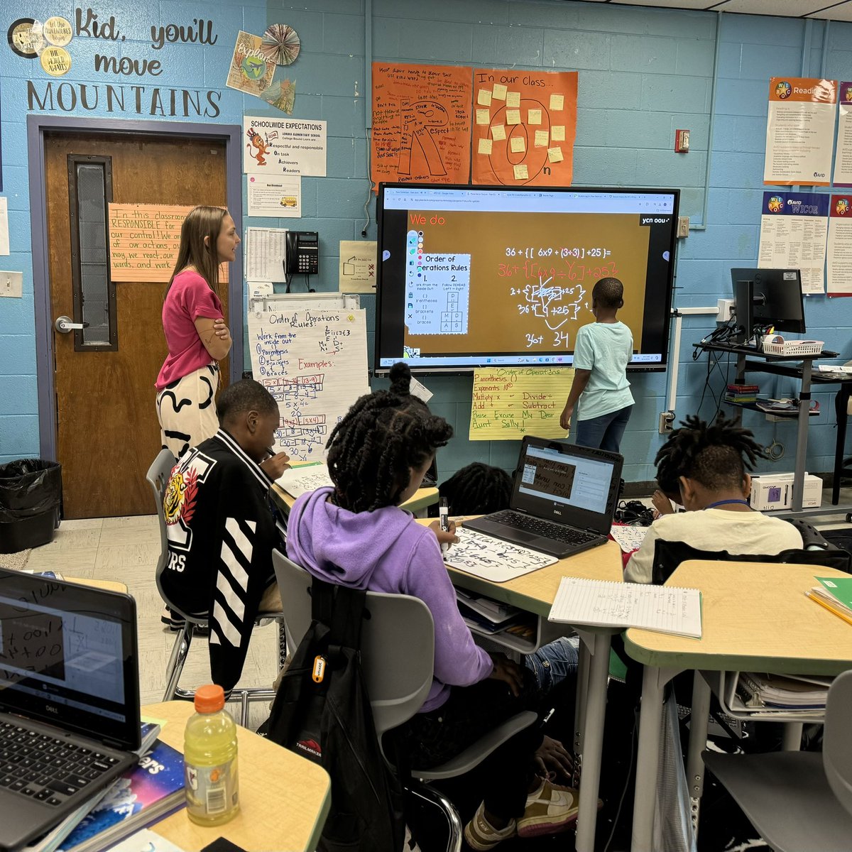 EllJayDee_AP's tweet image. CLASSROOM SPOTLIGHT: “Guys, it’s not difficult, it’s meticulous.” Students in Ms. Ayers’s 5th Grade Math class are learning about the order of operations. @LemiraSchool @Stephanie1Gregg @SumterSCSchools #AllInForSSD