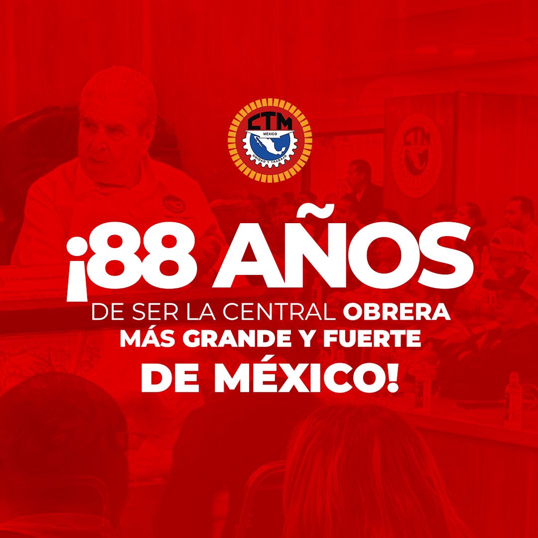 🎊📢 Desde discursos inspiradores de nuestro Secretario General, Don <a href="/CarlosAceves_/">Carlos Aceves del Olmo</a> del Olmo, hasta la fuerza en nuestras calles, tenemos más de 88 años de lucha y logros. La <a href="/CTM_MX/">CTM Nacional</a> sigue siendo el corazón del movimiento obrero en México. 

¡Viva nuestra Unidad y Trabajo!