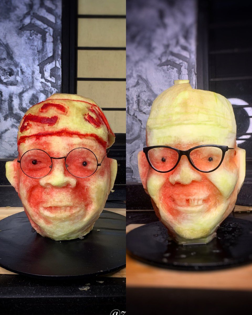 Fruit carving artist tweet media