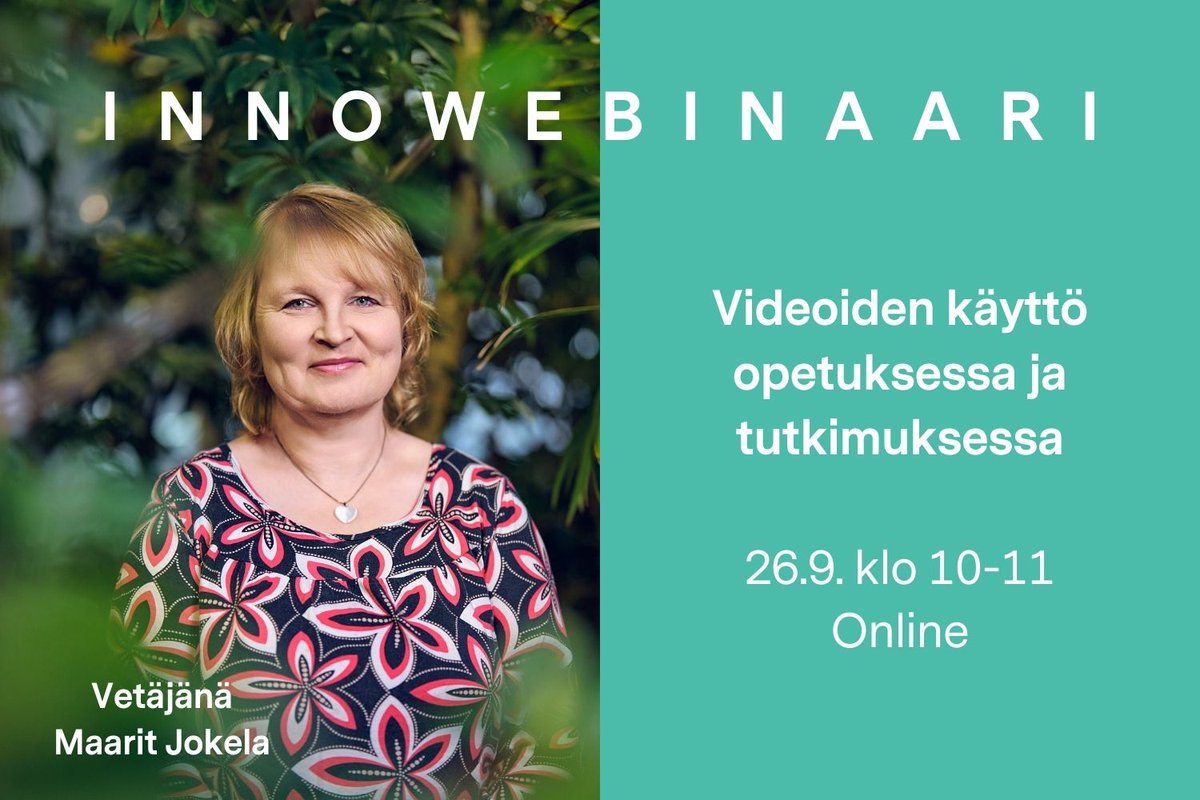 Miten videoita tai musiikkia voi käyttää opetuksessa ja tutkimuksessa? 📽🎶 Suomen #tekijänoikeuslaki uudistui keväällä 2024, ja yksi muokattu kohta koskee juuri tätä!
 
Haluatko tietää lisää? Tule webinaariin 26.9. klo 10-11! Hyppää tästä mukaan: bit.ly/IW26Sep2024 #UICOulu