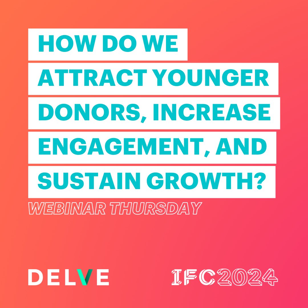 Do you ever wonder how we can emulate our for-profit colleagues when it comes to attracting younger donors, increasing engagement, and sustaining growth?

This Thursday, you're invited to join us for a taste of the #IFC2024 experience:

Sign up free: bit.ly/4dpHYkc