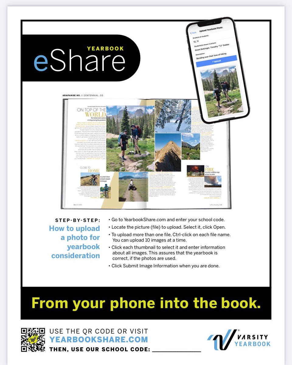 Have any yearbook worthy pictures to share with the Cresskill High School yearbook staff?…check out our new eshare information below!  Our school code is: 5381 <a href="/CresskillMSHS/">Cresskill MS/HS</a>