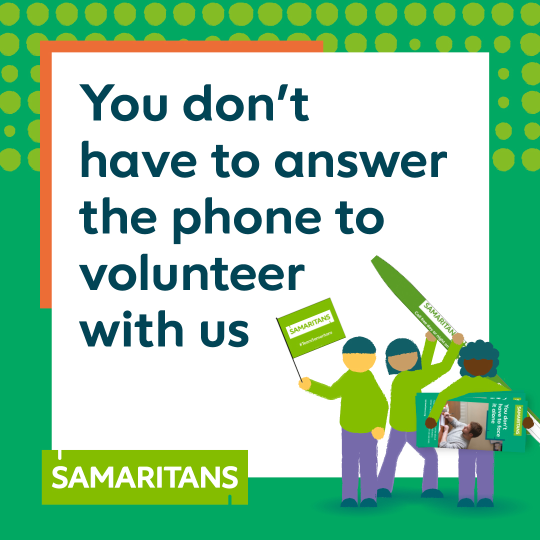 We don't just need people to answer the phones, there are lots of ways you can volunteer for our branch based in Hitchin. If you have the time and a skill to offer, we'd love to hear from you: samaritans.org/branches/hitch…