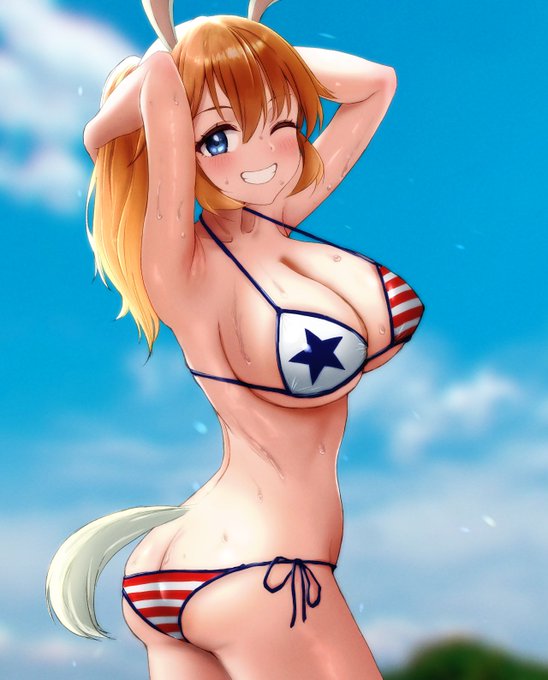 Skeb納品!!!!!
リベリオン水着シャーリーだっっっ!!!!!!! 