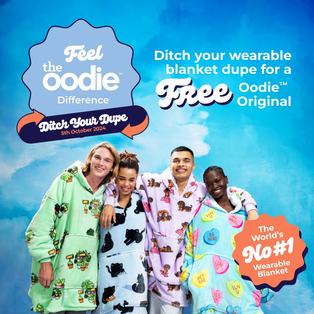 🚨UK OODIE SQUAD🚨

Got a wearable blanket dupe? 🥲 Ditch your dupe for an OG Oodie™ Original - for FREE instead! 

Click on the link for more event details &gt; eventbrite.co.uk/e/the-oodie-di…