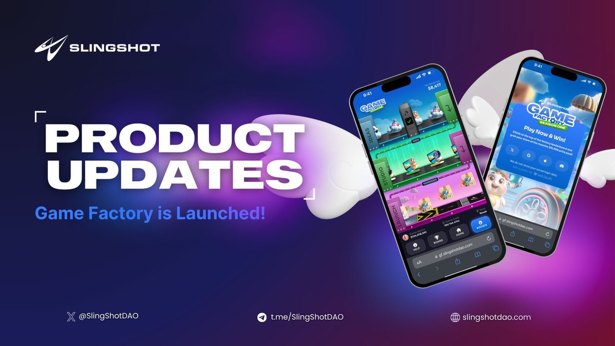 🛠️ Product Updates

Game Factory is Launched! 🏭

The hotly anticipated Game Factory is officially live, and now is the time to start playing! Log in with just a click, start upgrading your factory, and boost your production to race to the top of the leaderboard.

-> Every player