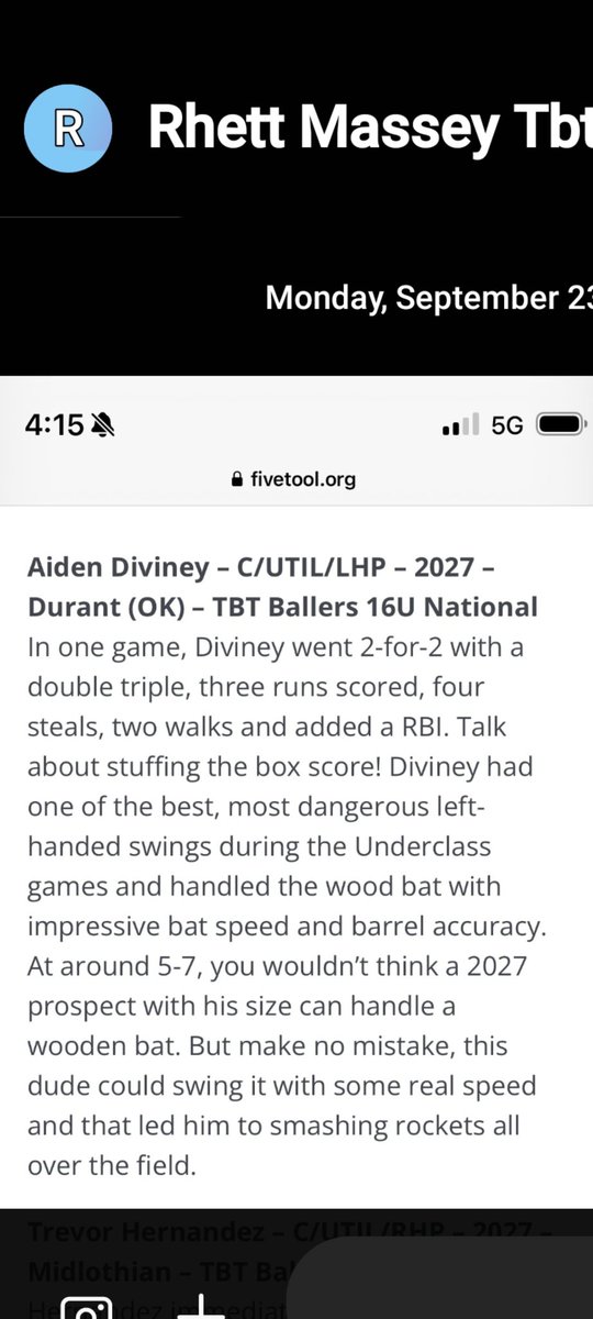 Scouting report from the showcase.