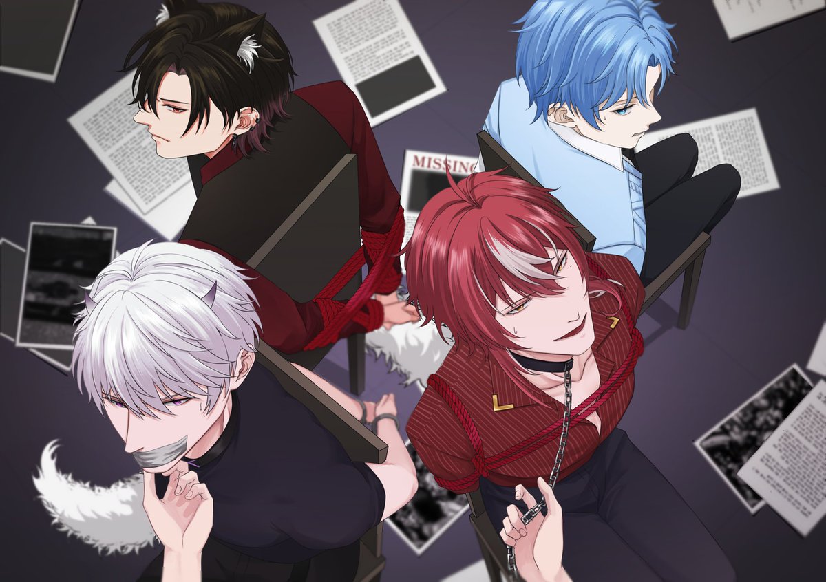 _higanbanax's tweet image. obsession (noun)
an idea or thought that continually preoccupies or intrudes on a person&apos;s mind.

(commissioned work, can be used by respective vtubers with credit)
#harristhetic #artion #SoutaArt #gehennart