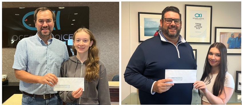 Every year we are happy to award scholarships to children of Ocean Choice employees who achieve high academic standing and who demonstrate commitment to their community. Congratulations to this year’s recipients, Amber Isaacs and Taylor Giles .

Good luck as you begin <a href="/MemorialU/">Memorial University</a>!
