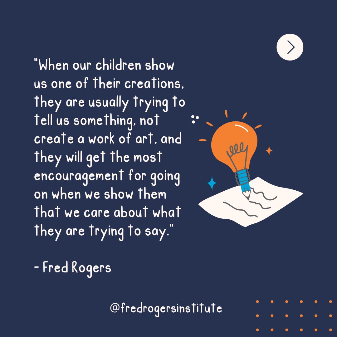 FredRogersInst's tweet image. Creativity is an essential part of learning and growing! Explore a resource from the Fred Rogers Institute about supporting children’s creativity. #creativity #creativityprocess  #childdevelopment #fredrogers 

You can view the resource here: fredrogersinstitute.org/files/resource…