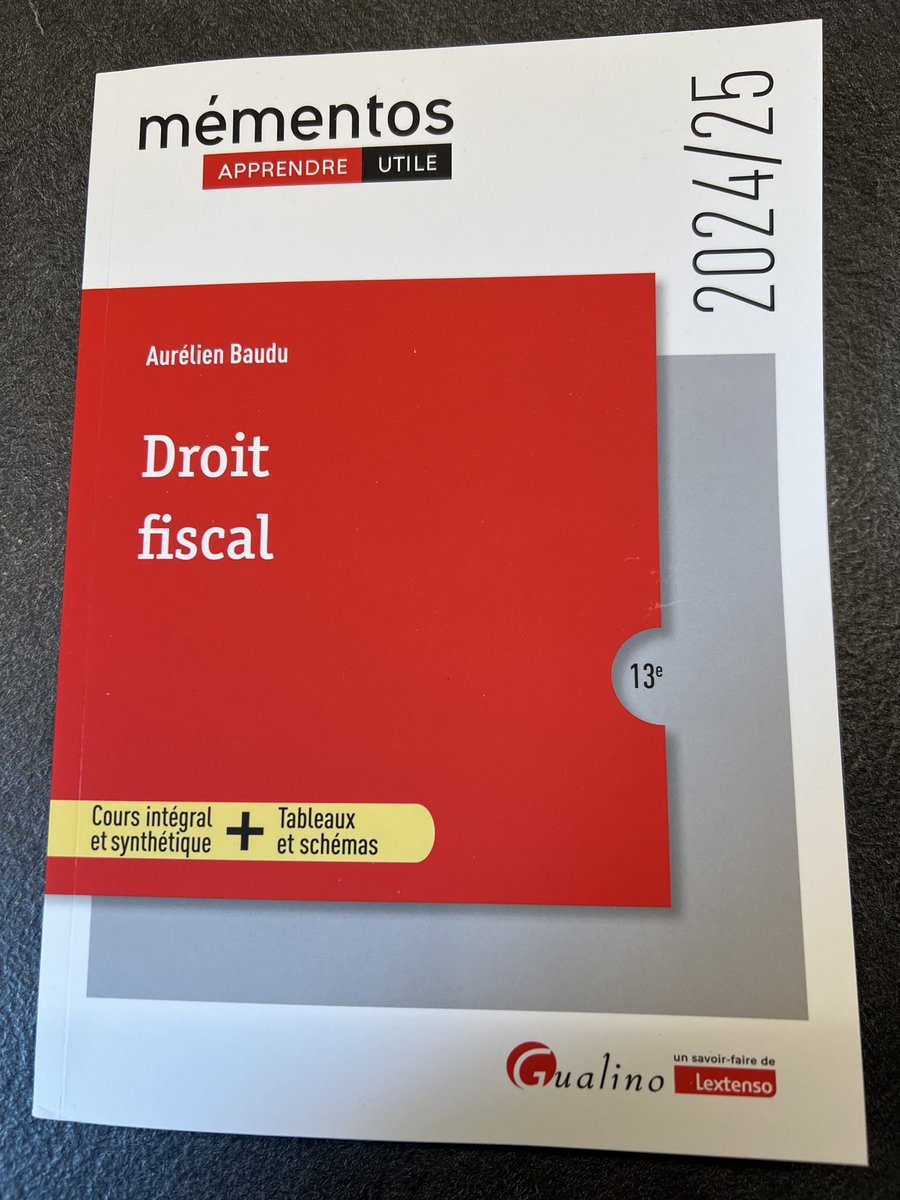 aurelien_baudu's tweet photo. Merci 🙏⁦@Lextenso_ed⁩ pour votre confiance et la diffusion de cette 13e édition du Mémento de droit fiscal en ⁦@librairieLGDJ⁩ qui je l’espère sera utile aux étudiants et étudiantes des facultés de droit, IAE, IPAG et IEP pour leurs révisions ce semestre ou ensuite https://t.co/ccBM7mvqCO