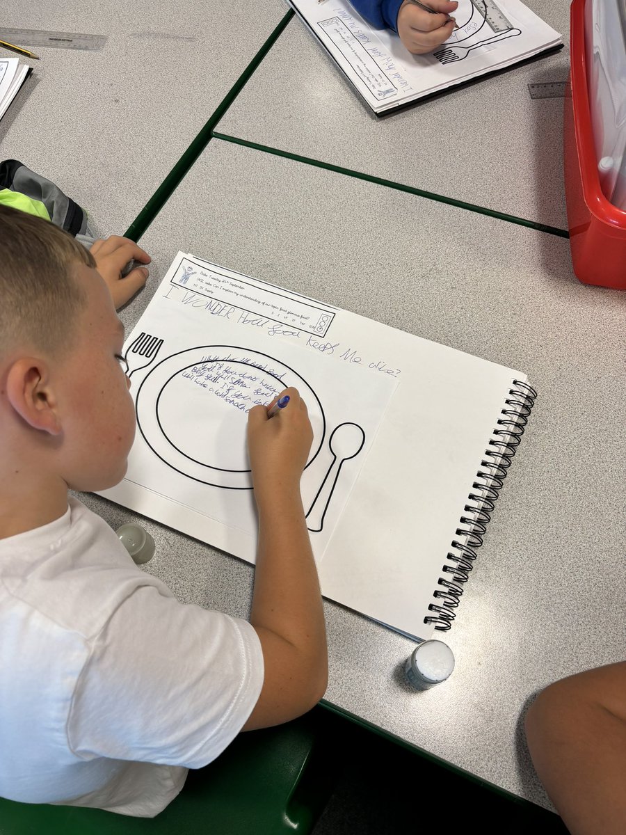 We are starting to think about our new topic and our big question ‘I wonder how food keeps me alive’. We first thought about what we already know and then questions we would like to answer.