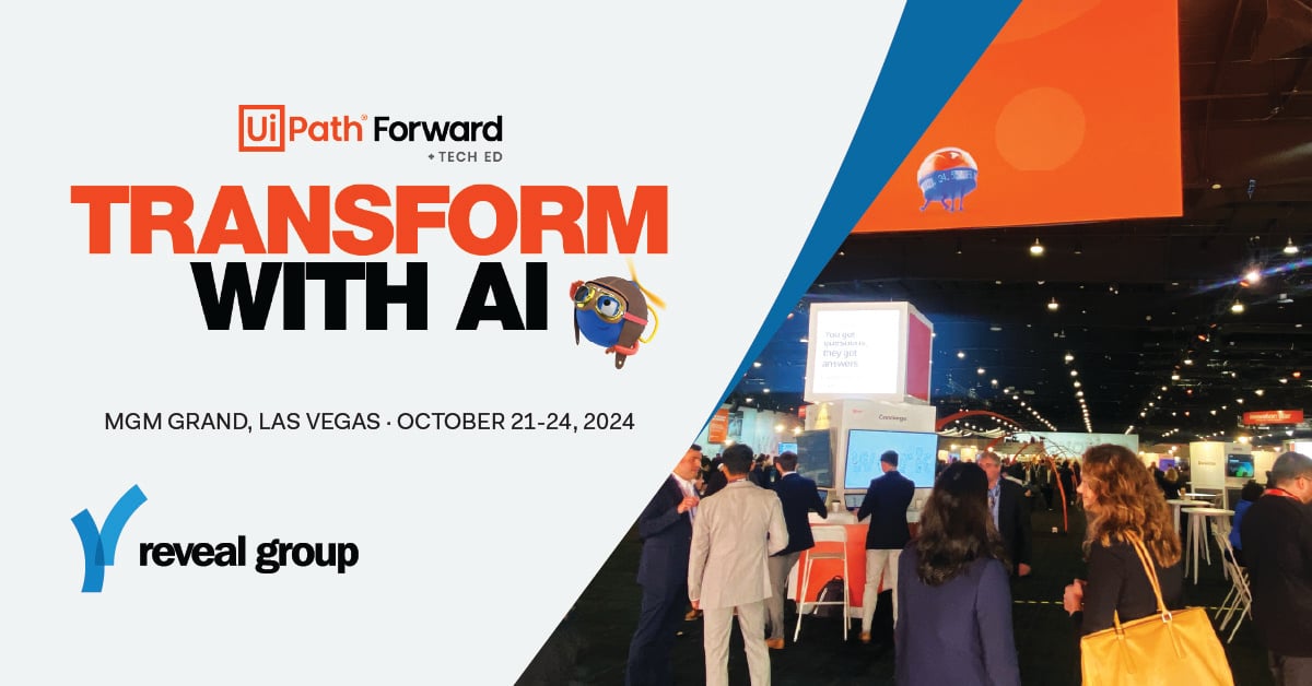 GroupReveal's tweet photo. From inspiring client success stories to thought-provoking sessions highlighting the latest technology, we are thrilled to be a part of #UiPathForward this year and share insights on how to transform your organization with #AI.

https://t.co/f3XDSS9FWu https://t.co/EdBUMZHCSv